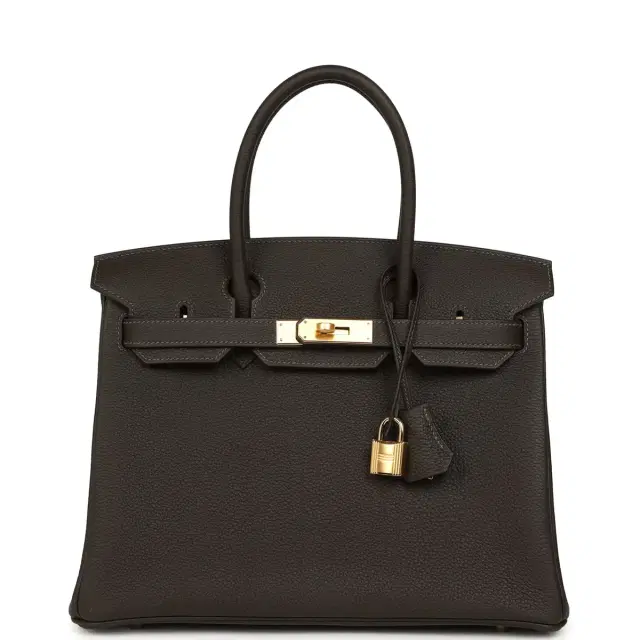 Hermes Birkin 30 Bai Brun Togo Gold Hardware