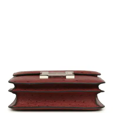 HERMÈS Hermes Constance 18 Rouge H Ostrich Palladium Hardware | Thumbnail 6 HERMÈS Hermes Constance 18 Rouge H Ostrich Palladium Hardware | Thumbnail 6