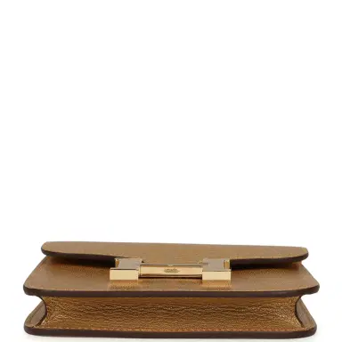 HERMÈS Hermes Constance Slim Wallet Dore Chevre Chamkilight Permabrass Hardware | Thumbnail 6