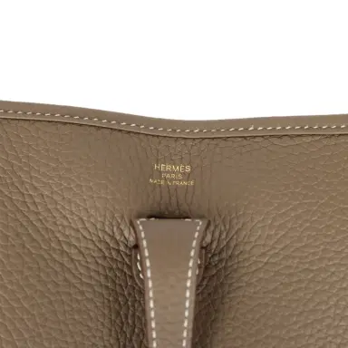 HERMÈS Hermes Evelyne 23 Etoupe Clemence Gold Hardware | Thumbnail 7 HERMÈS Hermes Evelyne 23 Etoupe Clemence Gold Hardware | Thumbnail 7