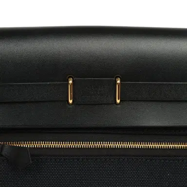 HERMÈS Hermes Herbag Zip 20 Mini Black Toile Militaire Canvas and Black Vache Hunter Gold Hardware | Thumbnail 8 HERMÈS Hermes Herbag Zip 20 Mini Black Toile Militaire Canvas and Black Vache Hunter Gold Hardware | Thumbnail 8