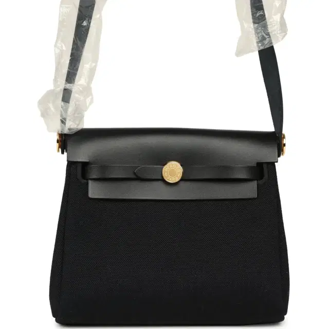 hermes Hermes Herbag Zip 20 Mini Black Toile Militaire Canvas and Black Vache Hunter Gold Hardware