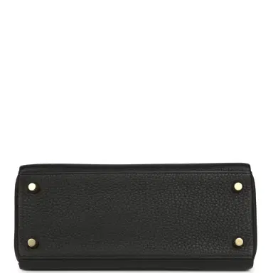 HERMÈS Hermes Kelly Retourne 25 Black Togo and Varanus Niloticus Lizard Touch Gold Hardware | Thumbnail 6 HERMÈS Hermes Kelly Retourne 25 Black Togo and Varanus Niloticus Lizard Touch Gold Hardware | Thumbnail 6