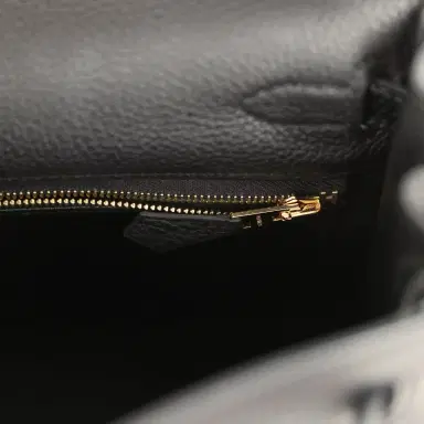 HERMÈS Hermes Kelly Retourne 25 Black Togo and Varanus Niloticus Lizard Touch Gold Hardware | Thumbnail 9 HERMÈS Hermes Kelly Retourne 25 Black Togo and Varanus Niloticus Lizard Touch Gold Hardware | Thumbnail 9