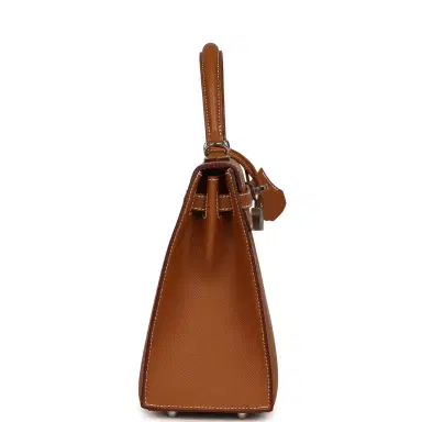 HERMÈS Hermes Kelly Sellier 25 Gold Epsom Palladium Hardware | Thumbnail 3 HERMÈS Hermes Kelly Sellier 25 Gold Epsom Palladium Hardware | Thumbnail 3