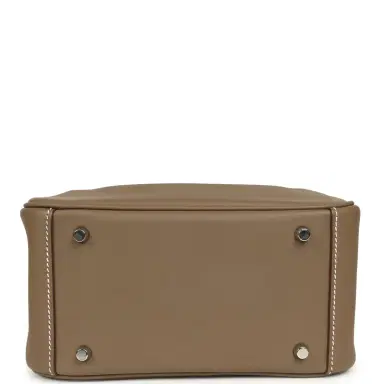HERMÈS Hermes Mini Lindy II Etoupe Swift Palladium Hardware | Thumbnail 6 HERMÈS Hermes Mini Lindy II Etoupe Swift Palladium Hardware | Thumbnail 6