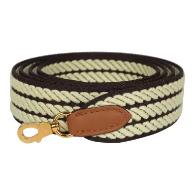 HERMÈS Hermes Sangle Bag Strap 50MM Prunoir, Jaune Milton, Gold Cordage Canvas and Swift Gold Hardware | Thumbnail 1 HERMÈS Hermes Sangle Bag Strap 50MM Prunoir, Jaune Milton, Gold Cordage Canvas and Swift Gold Hardware | Thumbnail 1