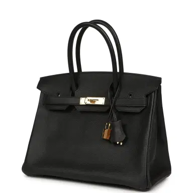 HERMÈS Pre-owned Hermes Birkin 30 Black Epsom Gold Hardware | Thumbnail 5 HERMÈS Pre-owned Hermes Birkin 30 Black Epsom Gold Hardware | Thumbnail 5