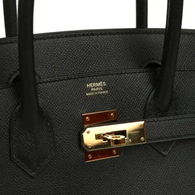 HERMÈS Pre-owned Hermes Birkin 30 Black Epsom Gold Hardware | Thumbnail 7 HERMÈS Pre-owned Hermes Birkin 30 Black Epsom Gold Hardware | Thumbnail 7