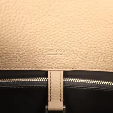 The Row The Row Margaux Shoulder 12 Bag Smoked Taupe Calfskin Silver Hardware | Thumbnail 12 The Row The Row Margaux Shoulder 12 Bag Smoked Taupe Calfskin Silver Hardware | Thumbnail 12
