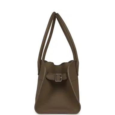 The Row The Row Margaux Shoulder 12 Bag Smoked Taupe Calfskin Silver Hardware | Thumbnail 3 The Row The Row Margaux Shoulder 12 Bag Smoked Taupe Calfskin Silver Hardware | Thumbnail 3