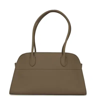 The Row The Row Margaux Shoulder 12 Bag Smoked Taupe Calfskin Silver Hardware | Thumbnail 4 The Row The Row Margaux Shoulder 12 Bag Smoked Taupe Calfskin Silver Hardware | Thumbnail 4