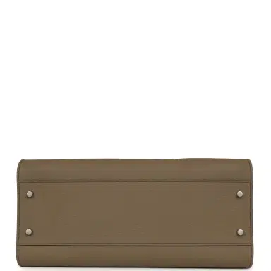 The Row The Row Margaux Shoulder 12 Bag Smoked Taupe Calfskin Silver Hardware | Thumbnail 6 The Row The Row Margaux Shoulder 12 Bag Smoked Taupe Calfskin Silver Hardware | Thumbnail 6