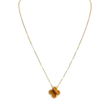Van Cleef & Arpels Van Cleef & Arpels Vintage Alhambra Pendant Necklace Tiger Eye 18K | Thumbnail 1 Van Cleef & Arpels Van Cleef & Arpels Vintage Alhambra Pendant Necklace Tiger Eye 18K | Thumbnail 1