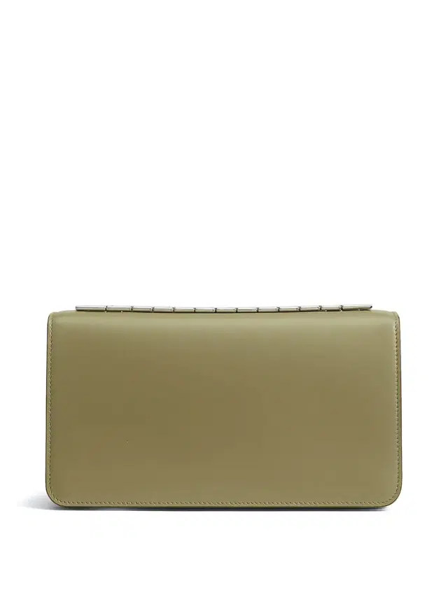 Polomi Nox Box Clutch with Stainless Steel