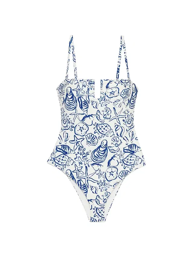Women's Ottilie Printed One-Piece Swimsuit - Blueberry Multi