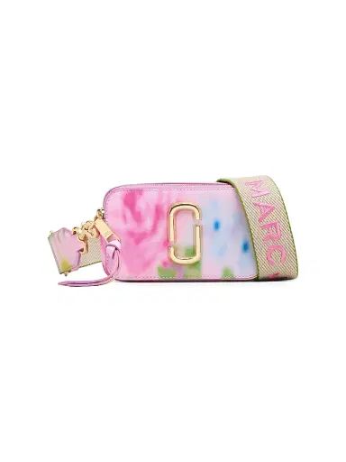 Marc Jacobs Women's The Blurred Floral Snapshot Leather Camera Bag - Ribbon Pink Multi | Thumbnail 1 Marc Jacobs Women's The Blurred Floral Snapshot Leather Camera Bag - Ribbon Pink Multi | Thumbnail 1