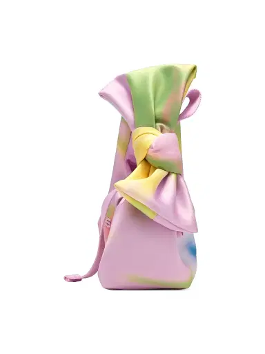 Marc Jacobs Women's The Blurred Floral Satin Mini Bow Sack Bag - Ribbon Pink Multi | Thumbnail 2 Marc Jacobs Women's The Blurred Floral Satin Mini Bow Sack Bag - Ribbon Pink Multi | Thumbnail 2