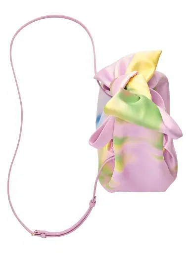 Marc Jacobs Women's The Blurred Floral Satin Mini Bow Sack Bag - Ribbon Pink Multi | Thumbnail 4 Marc Jacobs Women's The Blurred Floral Satin Mini Bow Sack Bag - Ribbon Pink Multi | Thumbnail 4