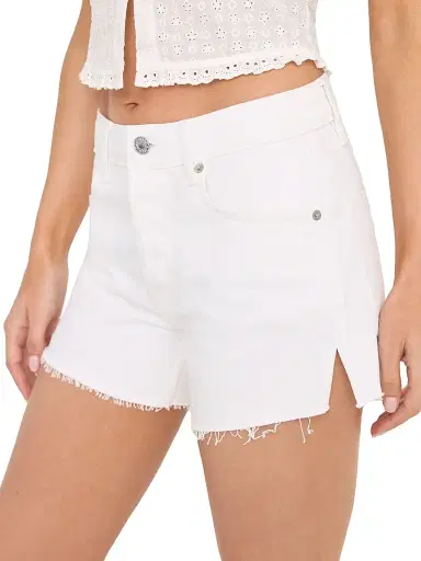 GOOD AMERICAN Women's Vintage Stretch-Cotton Shorts - White | Thumbnail 5 GOOD AMERICAN Women's Vintage Stretch-Cotton Shorts - White | Thumbnail 5