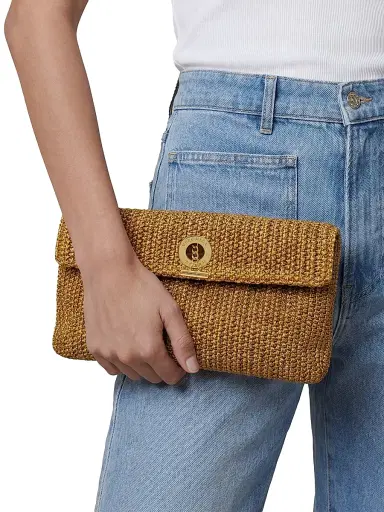 Veronica Beard Women's Anchor Raffia Clutch | Thumbnail 2