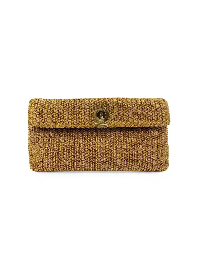 Veronica Beard Women's Anchor Raffia Clutch - Gold