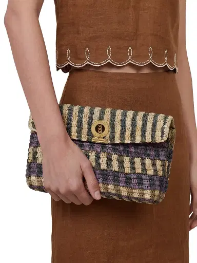 Veronica Beard Women's Raffia Anchor Clutch | Thumbnail 2