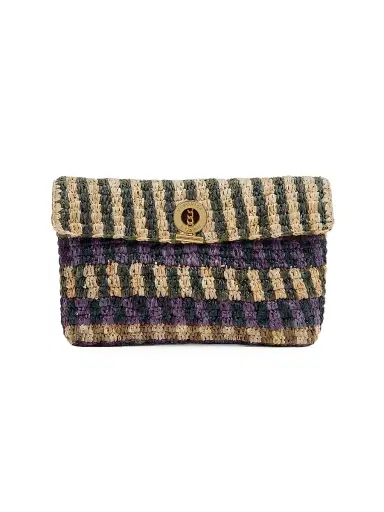 Veronica Beard Women's Raffia Anchor Clutch | Thumbnail 1