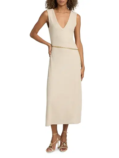 Ramy Brook Women's Greta Metallic Knit Midi-Dress - Gold - Size XL | Thumbnail 2 Ramy Brook Women's Greta Metallic Knit Midi-Dress - Gold - Size XL | Thumbnail 2