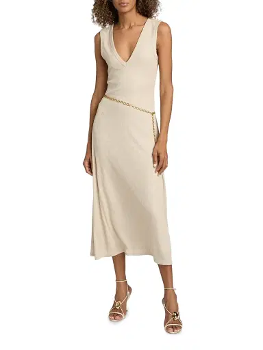 Ramy Brook Women's Greta Metallic Knit Midi-Dress - Gold - Size XL | Thumbnail 3 Ramy Brook Women's Greta Metallic Knit Midi-Dress - Gold - Size XL | Thumbnail 3