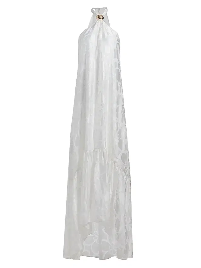 Ramy Brook Women's Zelda Floral Burnout Halter Maxi Dress -  Burnout
