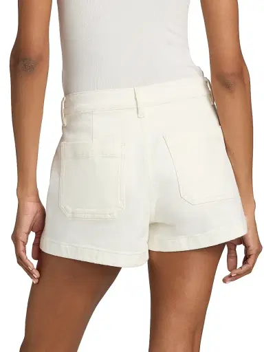Ramy Brook Women's Cindy Button-Fly Denim Shorts - White - Size 31 | Thumbnail 5
