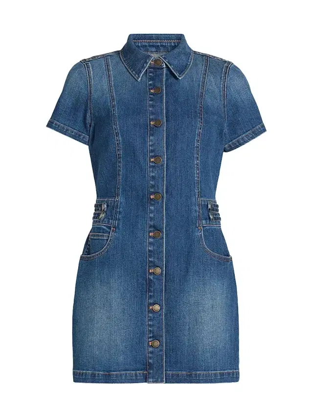 Ramy Brook Women's Liv Denim Minidress - Medium Wash