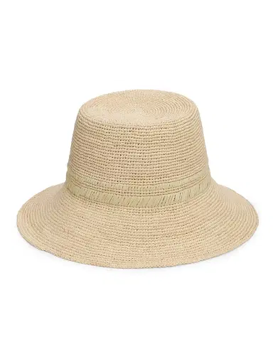 rag & bone Women's Jade Rollable Raffia Bucket Hat - Natural Sage - Size Medium | Thumbnail 2 rag & bone Women's Jade Rollable Raffia Bucket Hat - Natural Sage - Size Medium | Thumbnail 2
