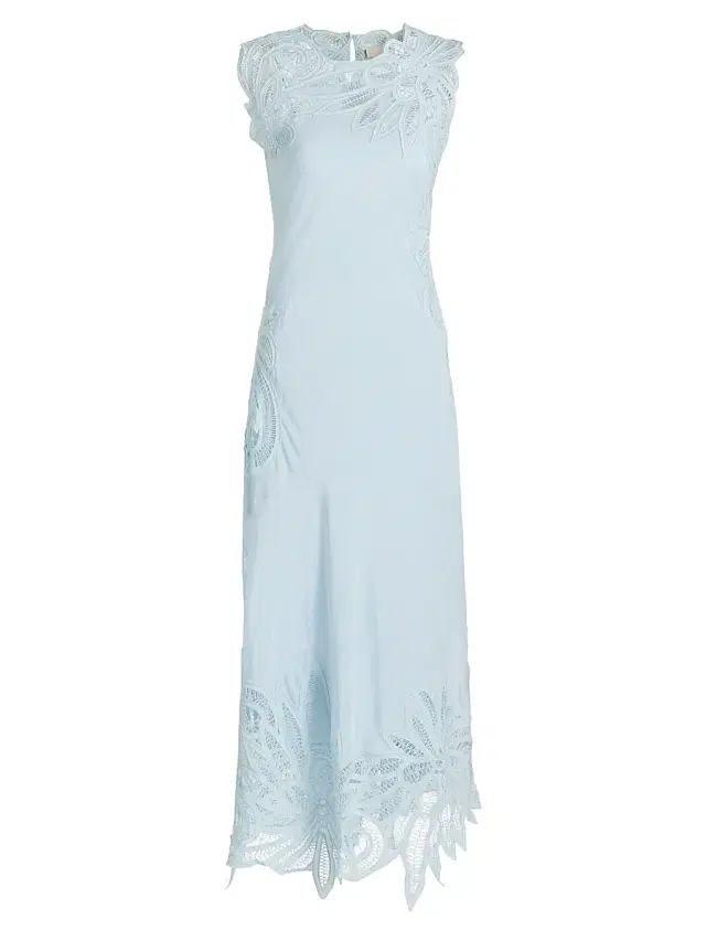 Ulla Johnson Women's Idra Silk Lace Midi-Dress - Adriatic