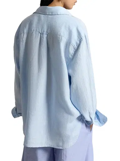 Polo Ralph Lauren Women's Big Pony Linen Oversized Shirt - Cold Springs - Size Large | Thumbnail 4 Polo Ralph Lauren Women's Big Pony Linen Oversized Shirt - Cold Springs - Size Large | Thumbnail 4