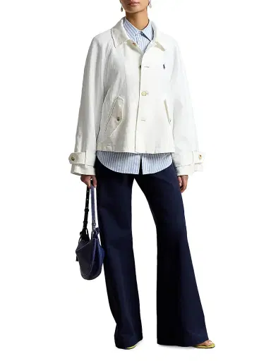 Polo Ralph Lauren Women's Linen Windbreaker Jacket - Nevis - Size XL | Thumbnail 2 Polo Ralph Lauren Women's Linen Windbreaker Jacket - Nevis - Size XL | Thumbnail 2