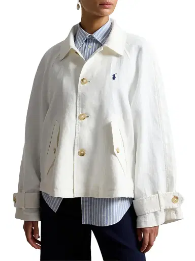Polo Ralph Lauren Women's Linen Windbreaker Jacket - Nevis - Size XL | Thumbnail 3 Polo Ralph Lauren Women's Linen Windbreaker Jacket - Nevis - Size XL | Thumbnail 3