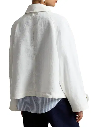 Polo Ralph Lauren Women's Linen Windbreaker Jacket - Nevis - Size XL | Thumbnail 4 Polo Ralph Lauren Women's Linen Windbreaker Jacket - Nevis - Size XL | Thumbnail 4