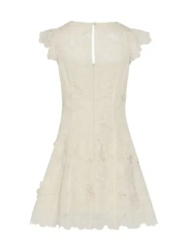 Milly Women's Myla 3D Floral-Embroidered Minidress - Ecru - Size 12 | Thumbnail 3
