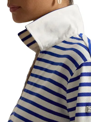 Polo Ralph Lauren Women's Striped Cotton Mini-Shirtdress - Deckwash White | Thumbnail 5
