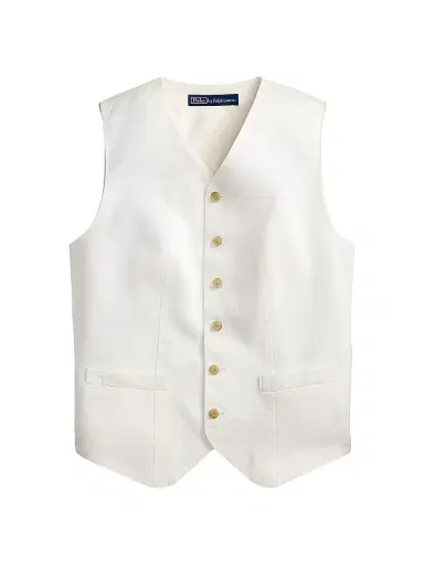 Polo Ralph Lauren Women's Linen Linen Button-Front Vest - Nevis | Thumbnail 1