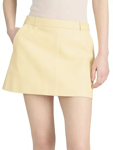 Frame Women's A-Line Leather Miniskirt | Thumbnail 4