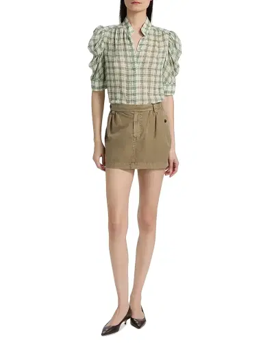 Frame Women's The Utility Cotton Miniskirt - Army - Size 12 | Thumbnail 2 Frame Women's The Utility Cotton Miniskirt - Army - Size 12 | Thumbnail 2