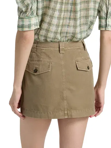 Frame Women's The Utility Cotton Miniskirt - Army - Size 12 | Thumbnail 5 Frame Women's The Utility Cotton Miniskirt - Army - Size 12 | Thumbnail 5