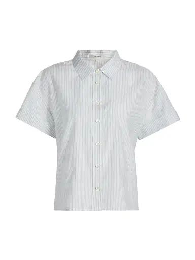 Frame Women's The Boardwalk Stripe Shirt - Ocean Blue Multi | Thumbnail 1