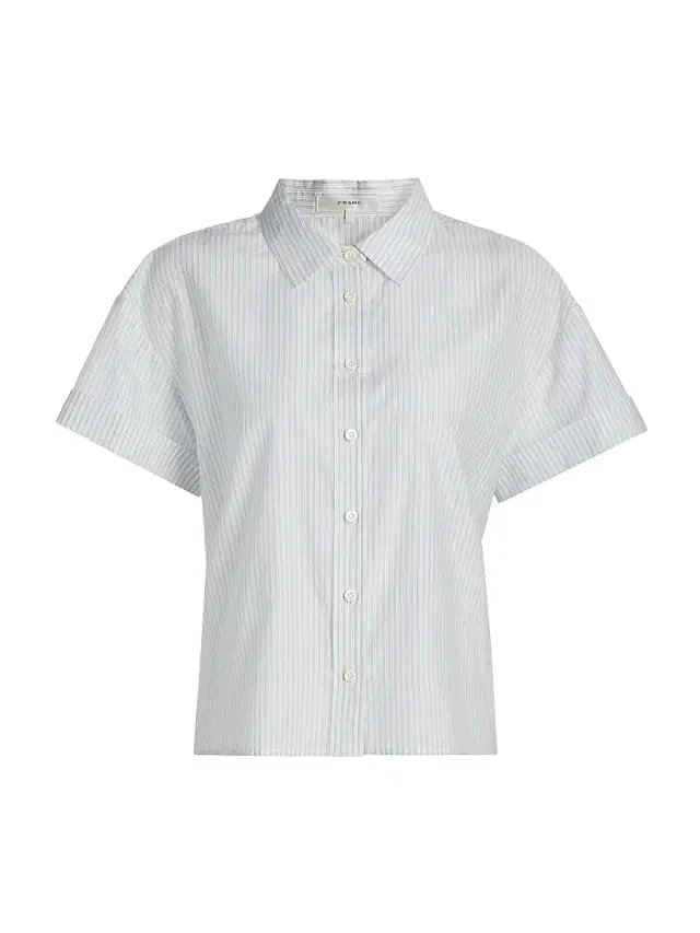 FRAME Women's The Boardwalk Stripe Shirt - Ocean Blue Multi