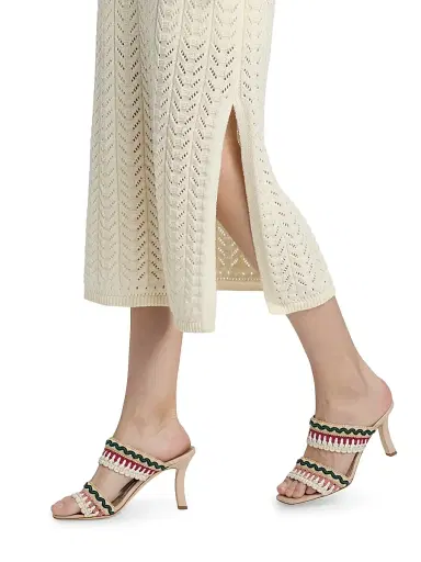 dh New York Women's Addy Cotton Midi-Skirt - Vanilla - Size Large | Thumbnail 6