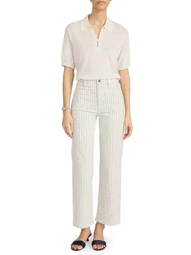 Frame Women's The Anchor Striped Pants - Flax Stripe - Size 31 | Thumbnail 2