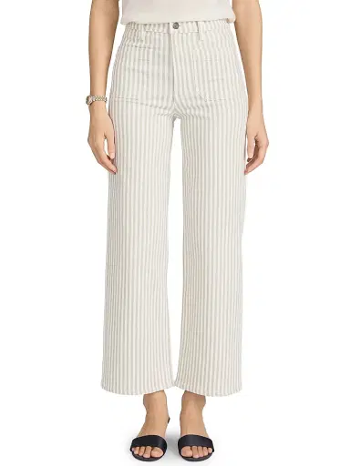 Frame Women's The Anchor Striped Pants - Flax Stripe - Size 31 | Thumbnail 4